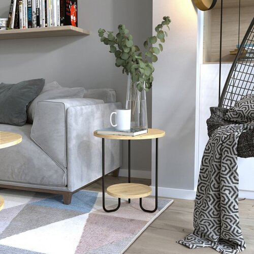 Hanah home Corro Side Table - Oak Oak Side Table Cene