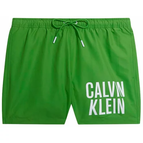 Calvin Klein Kratke kopalne hlače svetlo zelena / bela