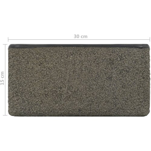  Umivaonik od riječnog kamena 30 x 30 x 15 cm crni Slike