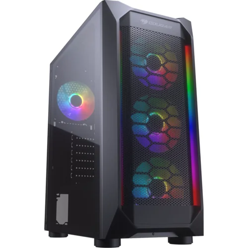 COUGAR GAMING COUGAR | MX410 Mesh -G RGB | PC Case | Mid Tower / Mesh Front Panel with ARGB strips / 4 x ARGB Fans...