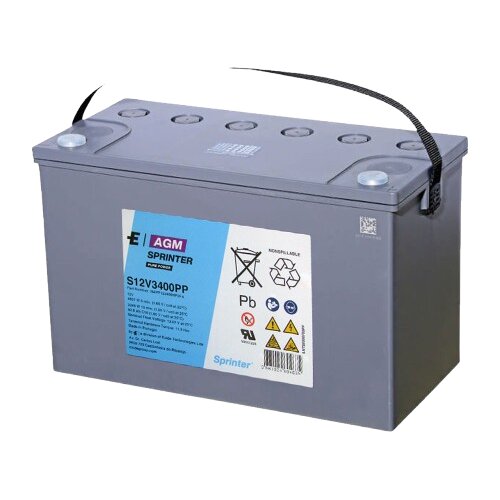 Exide akumulator sprinter S12V3400PP, F-M6 terminal, 12V, 100Ah Slike