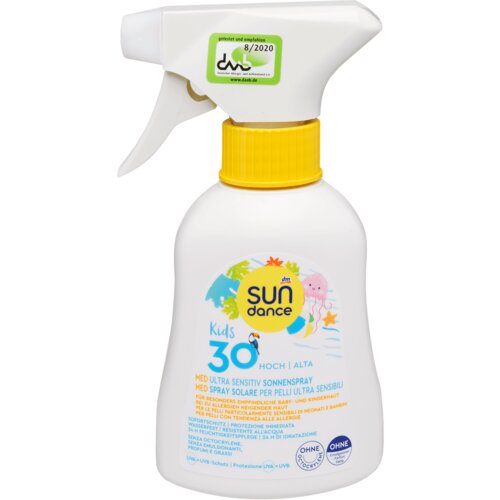 sundance kids med ultra sensitiv dečije mleko za zaštitu od sunca u spreju, spf 30 200 ml Slike
