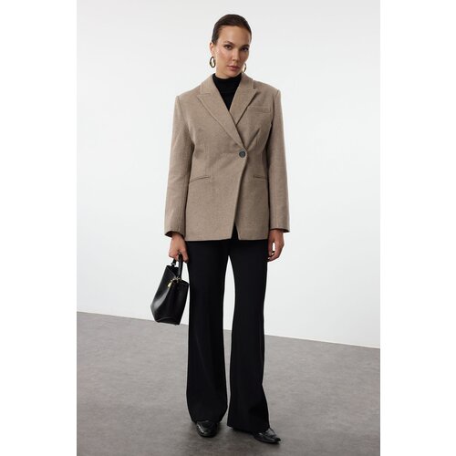 Trendyol Mink Cashmere Fitted Blazer Jacket Slike