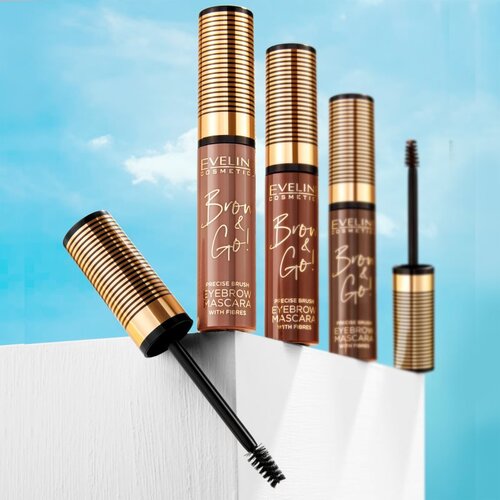 Eveline Cosmetics Brow &amp;amp; Go! maskara za obrvi odtenek 05 Taupe 6 ml Slike