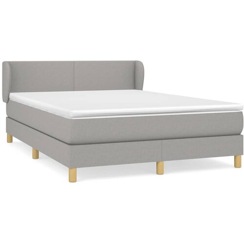 Maison Chic Box spring postelja - Vzmetna postelja z vzmetnico svetlo siva 140x200 cm blago SL13623, (21902746) Cene