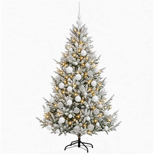  Umjetno božićno drvce s kuglicom 210 cm 300 LED lampica Slike
