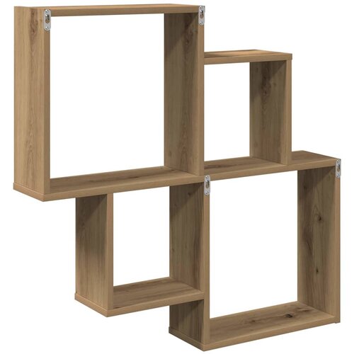  Zidna polica Artisan hrast 80x15x78,5 cm izrađeno drvo Slike