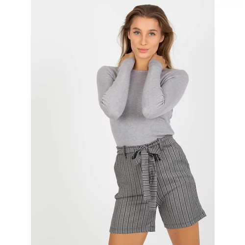 Fashion Hunters Grey fitted classic sweater with viscose