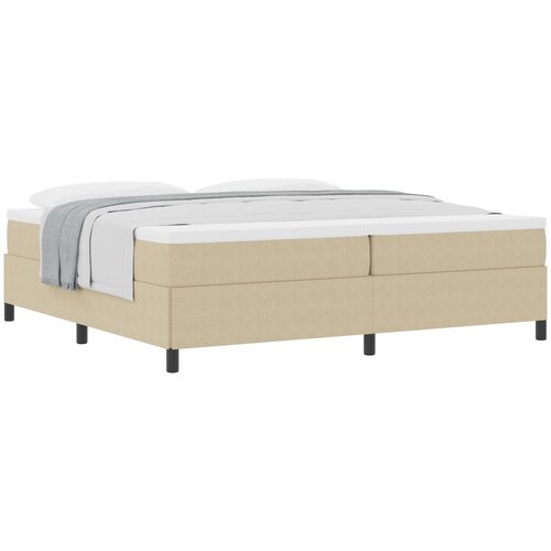 VidaXL Postelja Svetlo zelena Siva 200x200 cm Kordna tkanina, (22049339) Slike