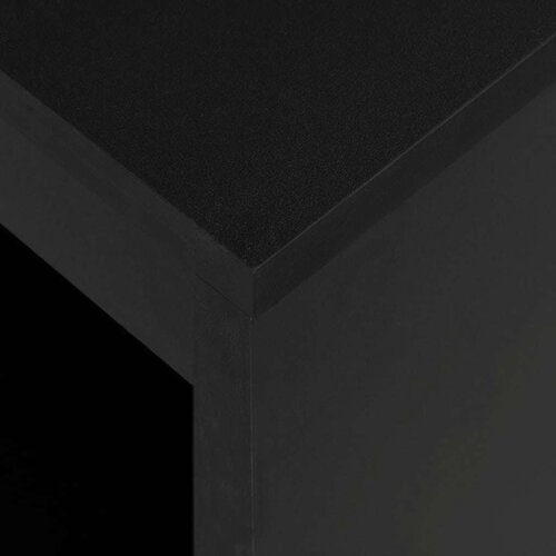 VidaXL Barski stol s policom crni 110 x 50 x 103 cm Slike