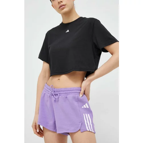 Adidas Kratke hlače za vadbo Train Essentials vijolična barva