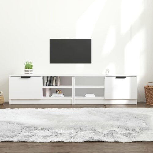 VidaXL TV omarica 2 kosa bela 80x35x36,5 cm konstruiran les Slike