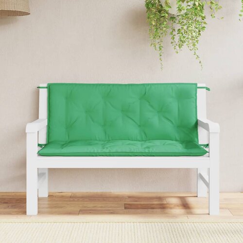 vidaXL Blazina za vrtno klop 2 kosa zelena 120x50x7cm oxford tkanina Cene