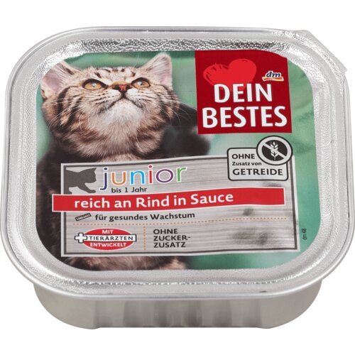 DEIN BESTES Junior kompletna hrana za mačiće - govedina u sosu 100 g Slike
