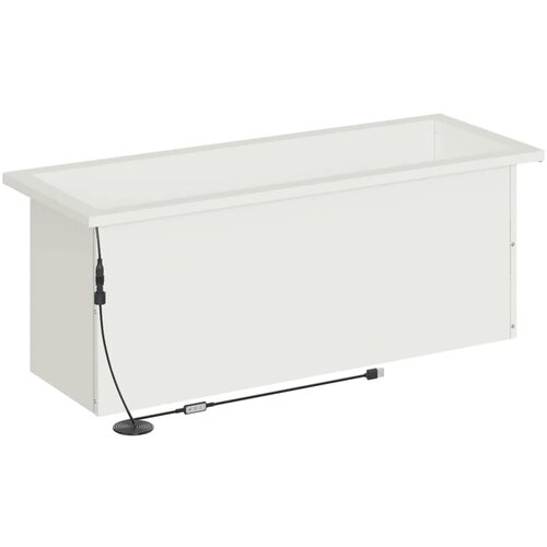  Vrtna posuda za sadnju s LED svjetlom 2 kom. Bijela - Bijela 30 x 80 x 30 cm 2 Slike