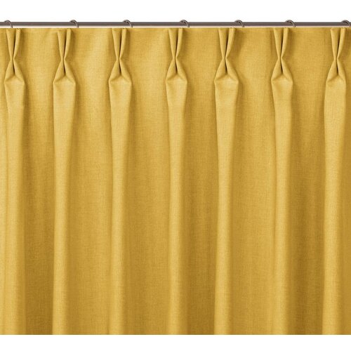  Curtain CARMENA color mustard style classic flex 9.5 cm with double pleat braid 220x270 HOMEDE Cijene