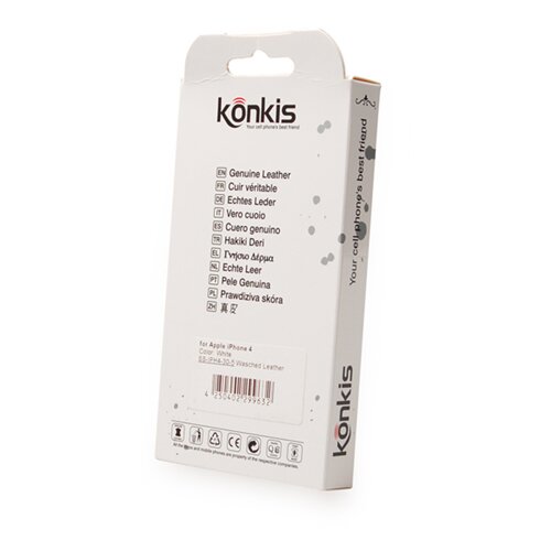 KONKIS žepek apple iphone 3, 3GS, 4, samsung 3590, nokia 220, washed bela Slike