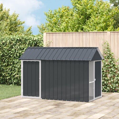 vidaXL Ptica Aviar Antracit 112x215x141 cm Jeklo Cene