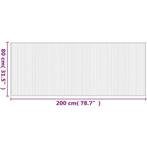  Tepih pravokutni crni 80 x 200 cm od bambusa Slike