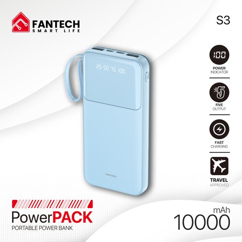 Fantech Power bank Prenosiva baterija S3 10000mAh/ 10W plavi Cene