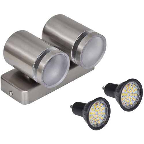 VidaXL LED stenska svetilka iz nerjavečega jelka obrnjena navzdol, (20686871) Slike