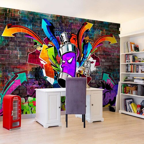  Tapeta - Graffiti: Colourful attack 100x70 Slike