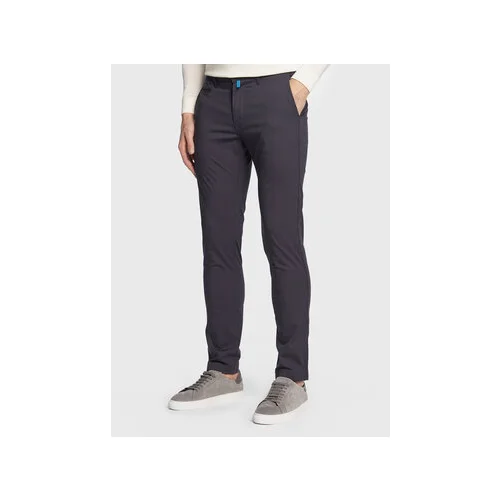 Pierre Cardin Hlače iz tkanine 33757/000/4002 Mornarsko modra Slim Fit