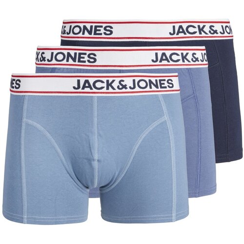 Jack & Jones Boksarice marine / svetlo modra / temno rdeča / bela Cene