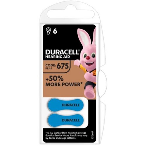 Duracell 675 PR44 cink-vazduh baterije za slušni aparat, 6 komada Cene
