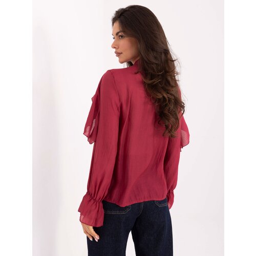 RUE PARIS Blouse-MI-BZ-27427.96-burgundy Slike