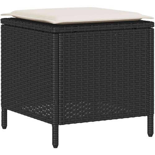  6-dijelni set vrtnih sofa s jastucima crni od poliratana Crna 177 x 70 x 68 cm Slike
