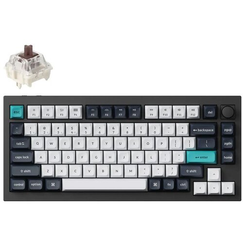 KEYCHRON Tastatura Q1M-M3 75% Brown Switch - Carbon Black Cene