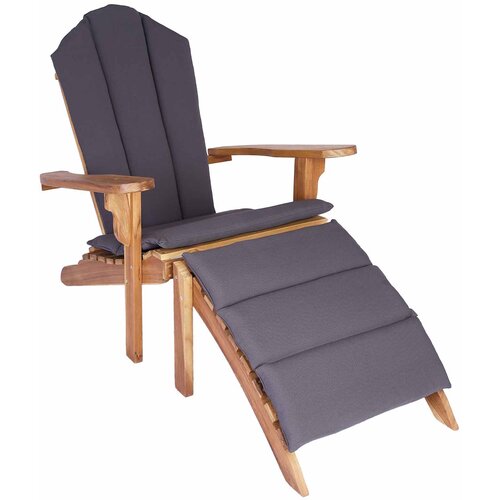 Vrtna stolica Adirondack s osloncem za noge Prirodna Slike