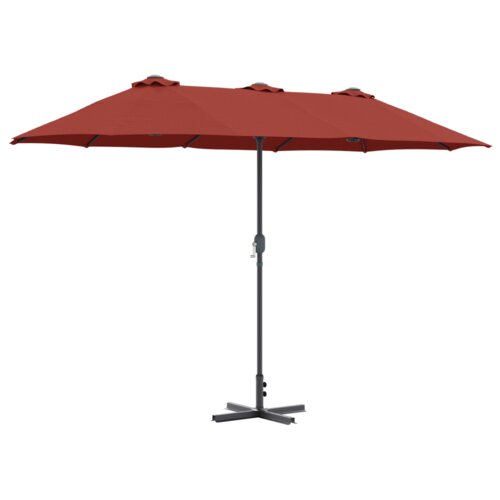  Vrtni suncobran Terakota 380 x 196 x 235 cm Slike