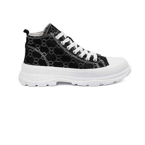 Shelvt Lace-up black platform sneakers Cene