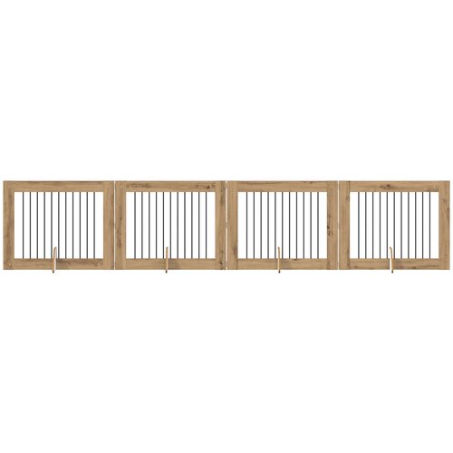  Vrata za pse s postoljem 4 pcs Hrast artisan 100 x 80 cm Slike