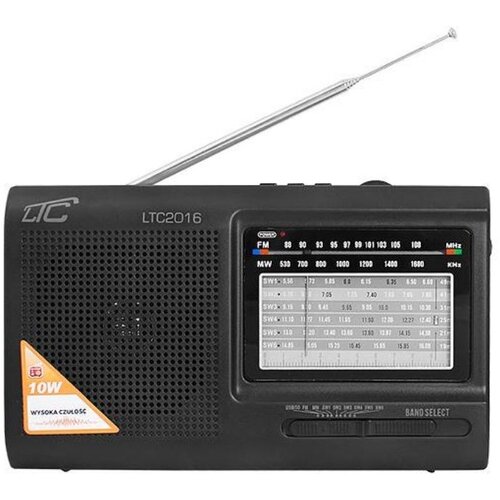 Ltc Prenosni radio z MP3 predvajalnikom USB / SD 10W z akumulatorjem 210 x 124 x 57 mm črn Cene