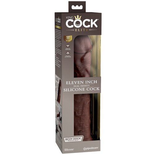 King Cock Elite 11" Silicone Dual Density Cock Brown Cijene
