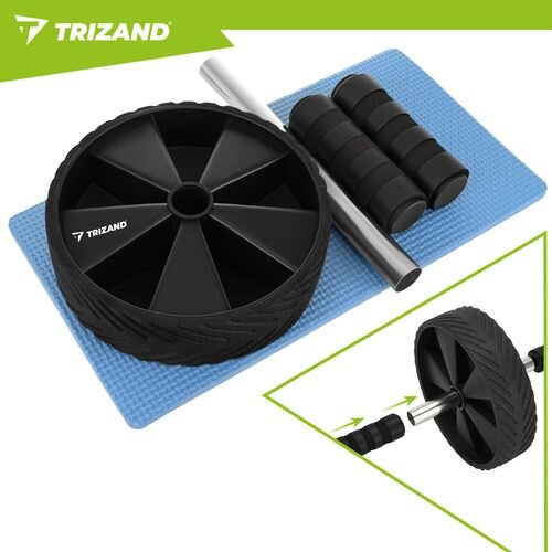 Trizand kotač za vježbanje trbu&amp;scaron;nih mi&amp;scaron;ića s podlogom za koljena Slike