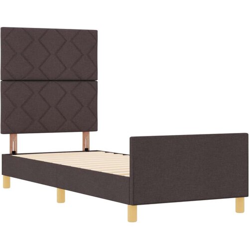 VidaXL Krevet Tamnosmeđi 80x200 cm od tkanine Slike