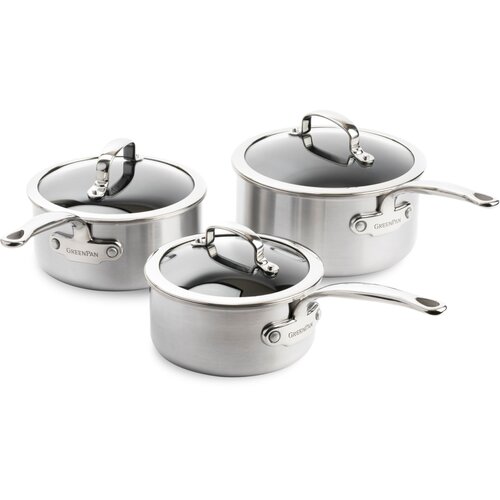 Greenpan Premiere Casserole Set 3-piece Stainless Steel Slike