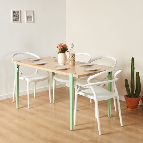 Woody Fashion trpezarijski sto pineios wooden mint green Cene