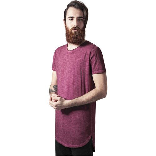 Urban Classics long back shaped spray dye tee burgundy Slike