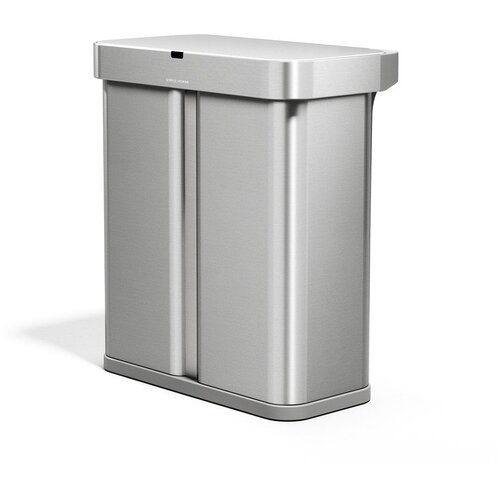 simplehuman Željezna kanta za smeće 34+24 l za odvojeni otpad/beskontaktna u srebrnoj boji Dual Sensor &ndash; Cijene