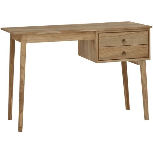  Radni stol s 2 ladice 110 x 52 x 75 cm od masivne tikovine Slike