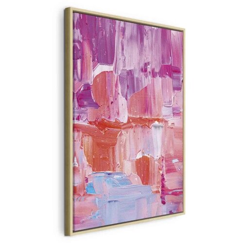  Slika - Colorful Contrasts - Energetic Color Transitions in Shades of Pink 80x120 U prirodnom drvenom okviru Cene