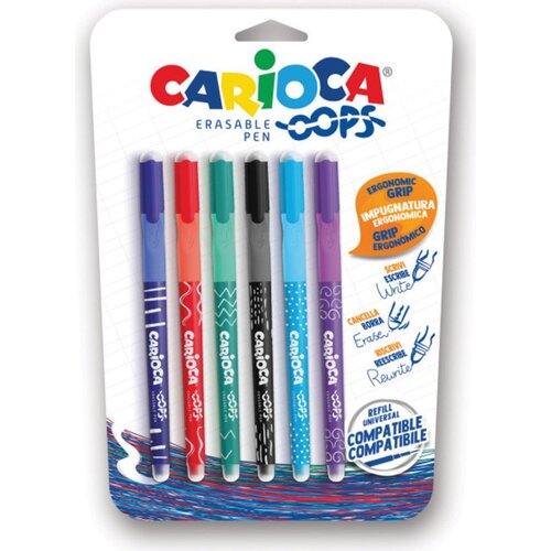 Carioca OOPS izbrisiva kemijska olovka set 6kom - Cijene