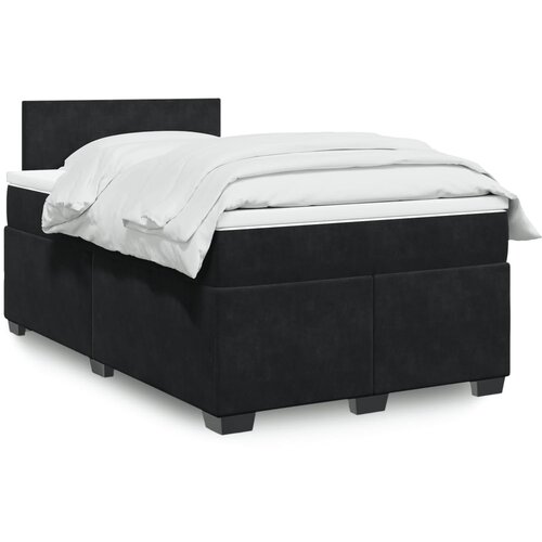  The Living Store Box spring postelja z vzmetnico črna 120x190 cm žamet - Box Spring Postelja, (21458226) Slike