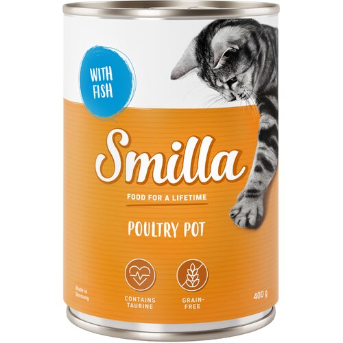 Smilla 20 + 4 gratis! lončići od raznih vrsta mesa 24 x 400 g - Perad s ribom Slike