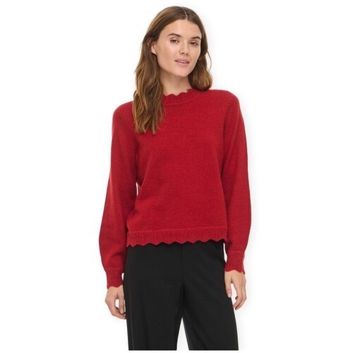 Vila Puloverji Noos Nikolina Knit L/S - Savy Red Rdeča Cene